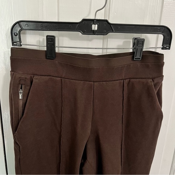 Athleta Venice Heathered Pintuck Pants Dark Brown XXS Q2 - Picture 6 of 14